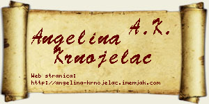 Angelina Krnojelac vizit kartica